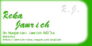 reka jamrich business card